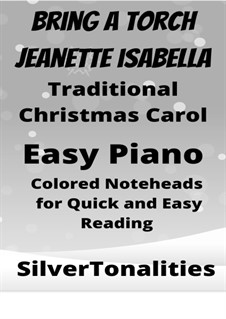 Piano version: For easy piano with colored notes by folklore
