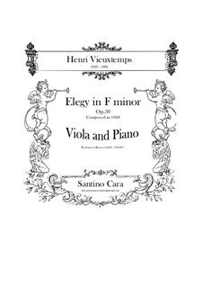 Elegie, Op.30: Für Viola und Klavier by Henri Vieuxtemps