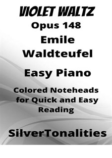 Frühlingskinder, Op.148: For easy piano with colored notation by Emil Waldteufel