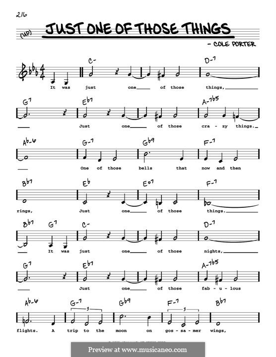 Just One of Those Things: Low Voice by Cole Porter