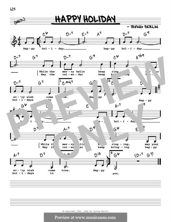 Happy Holiday: Low Voice by Irving Berlin