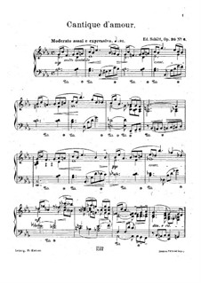 Cantique d'amour, Op.30 No.6: Cantique d'amour by Eduard Schütt