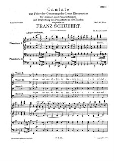 Kantate für Chor und Klavier, vierhändig in C-Dur, D.936: Kantate für Chor und Klavier, vierhändig in C-Dur by Franz Schubert