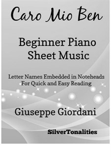Caro mio ben (O Maiden Dear): For beginner piano by Tommaso Giordani