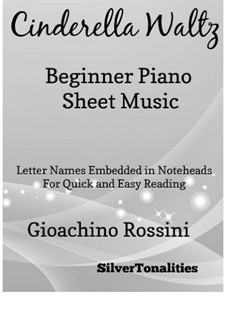 La Cenerentola: Waltz, for beginner piano by Gioacchino Rossini