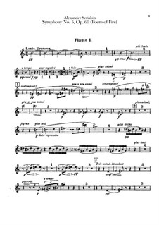 Sinfonie Nr.5 'Prometheus. Dichtung vom Feuer', Op.60: Flötenstimmen by Alexander Skrjabin