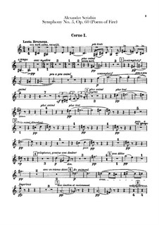 Sinfonie Nr.5 'Prometheus. Dichtung vom Feuer', Op.60: Hörnerstimmen I-IV by Alexander Skrjabin