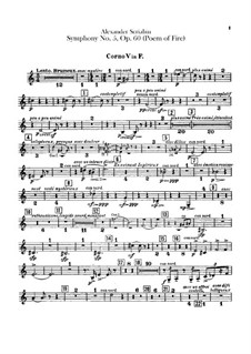 Sinfonie Nr.5 'Prometheus. Dichtung vom Feuer', Op.60: Hörnerstimmen V-VIII by Alexander Skrjabin