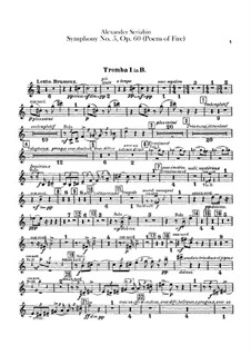 Sinfonie Nr.5 'Prometheus. Dichtung vom Feuer', Op.60: Trompetenstimmen by Alexander Skrjabin