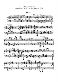 Sinfonie Nr.5 'Prometheus. Dichtung vom Feuer', Op.60: Klavierstimme by Alexander Skrjabin