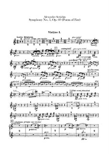 Sinfonie Nr.5 'Prometheus. Dichtung vom Feuer', Op.60: Violinstimme I by Alexander Skrjabin