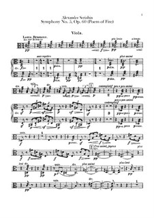 Sinfonie Nr.5 'Prometheus. Dichtung vom Feuer', Op.60: Bratschenstimme by Alexander Skrjabin