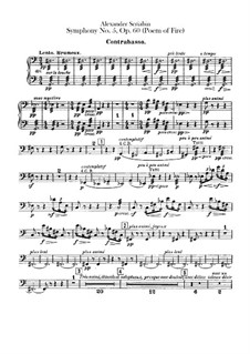 Sinfonie Nr.5 'Prometheus. Dichtung vom Feuer', Op.60: Kontrabassstimme by Alexander Skrjabin