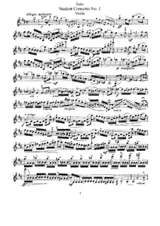 Schülerkonzert Nr.1 für Violine und Klavier, Op.7: Solostimme by Friedrich Seitz