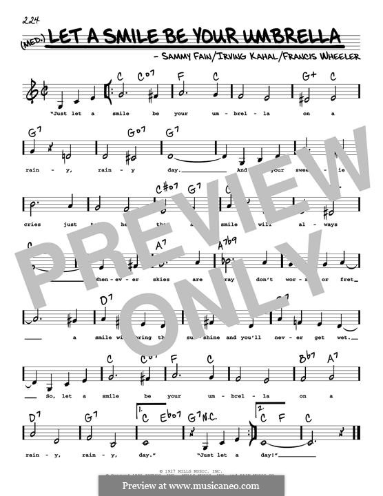 Let a Smile Be Your Umbrella: Low Voice by Francis Wheeler, Sammy Fain