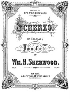 Scherzo für Klavier, Op.7: Scherzo für Klavier by William H. Sherwood