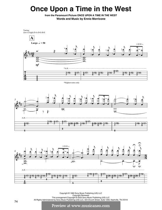 Once Upon a Time in the West (Theme): Für Gitarre by Ennio Morricone