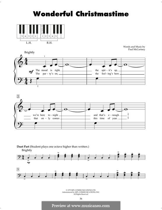 Wonderful Christmastime: Für Klavier by Paul McCartney