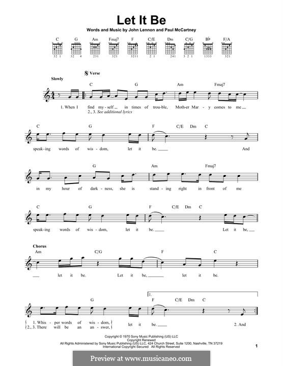 Guitar version: Für einen Interpreten by John Lennon, Paul McCartney