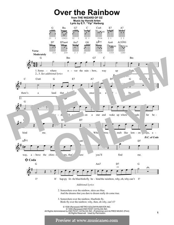 Instrumental version: Für Gitarre by Harold Arlen