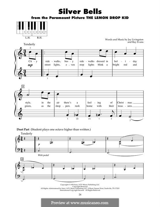 Piano version: Für einen Interpreten by Jay Livingston, Raymond Evans