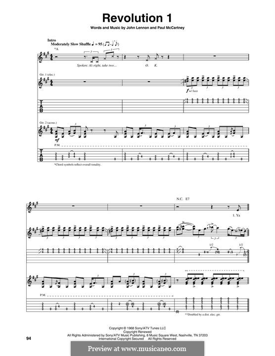 Revolution (The Beatles): Für Gitarre by John Lennon, Paul McCartney