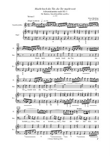 Macht hoch die Tür, Op.279: Macht hoch die Tür by Unknown (works before 1850), Klaus Miehling