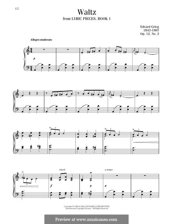 Lyrische Stücke, Op.12: Nr.2 Walzer by Edvard Grieg