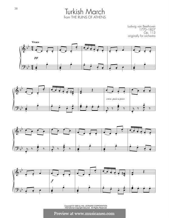 Türkischer Marsch: Für Klavier by Ludwig van Beethoven