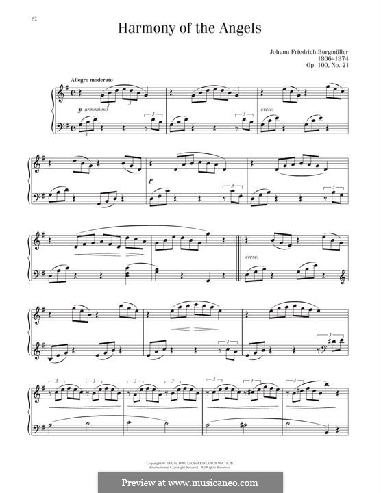 No.21 L'Harmonie des Anges: Für Klavier by Johann Friedrich Burgmüller