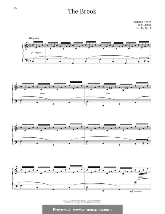 Fünfundzwanzig Etüden, Op.45: Etüde Nr.1 by Stephen Heller