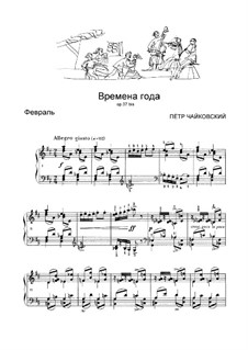 Nr.2 Februar (Karneval): Für Klavier by Pjotr Tschaikowski