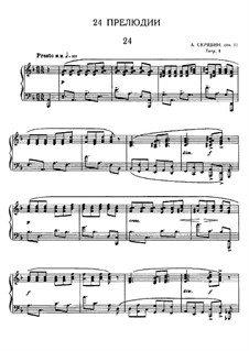 Vierundzwanzig Präludien, Op.11: Прелюдия No.24, Op.11 by Alexander Skrjabin