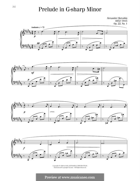 Vier Präludien, Op.22: Präludium Nr.1 by Alexander Skrjabin