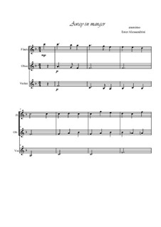 Chamber version: For flute, oboe and violin trio by folklore