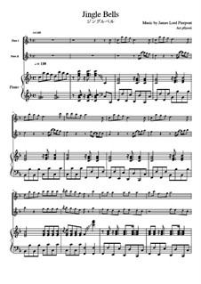 Ensemble version: For two flutes and piano by James Lord Pierpont