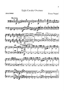 Ouvertüre zu 'Leichte Kavallerie': Cello- und Kontrabass-Stimme by Franz von Suppé