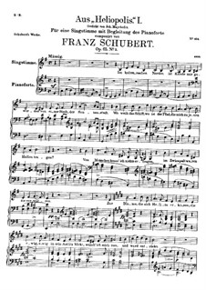 Aus 'Heliopolis' I, D.753 Op.65 No.3: Für Stimme und Klavier by Franz Schubert