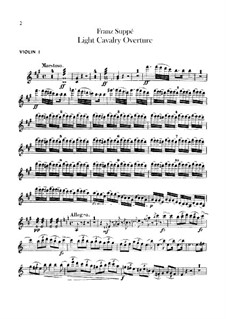 Ouvertüre zu 'Leichte Kavallerie': Violinstimme by Franz von Suppé