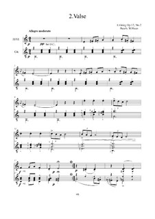 Lyrische Stücke, Op.12: No.2 Waltz, für Flöte/Violine und Gitarre by Edvard Grieg