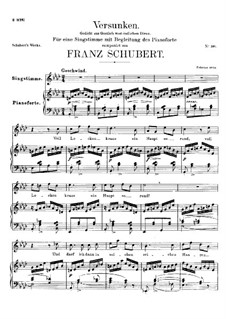 Versunken, D.715: Für Stimme und Klavier by Franz Schubert