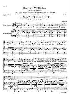 Die vier Weltalter, D.391 Op.111 No.3: Für Stimme und Klavier by Franz Schubert