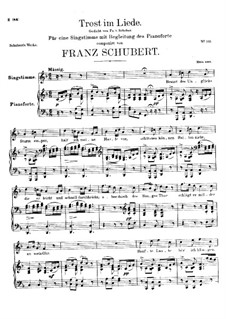 Trost im Liede, D.546: Für Stimme und Klavier by Franz Schubert