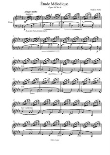 Die Kunst des Vortrages. Sechsundzwanzig Etüden, Op.16: Etude Melodique No.4 by Stephen Heller