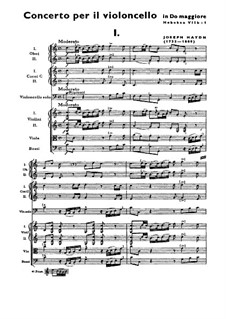Konzert für Cello und Orchester Nr.1 in C-Dur, Hob.VIIb/1: Partitur by Joseph Haydn
