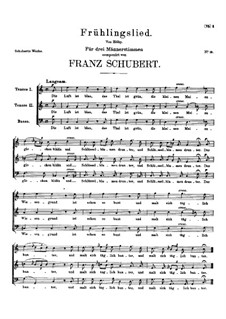 Frühlingslied, D.243: Singpartitur by Franz Schubert