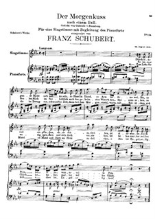 Der Morgenkuss nach einem Ball, D.264: Für Stimme und Klavier by Franz Schubert