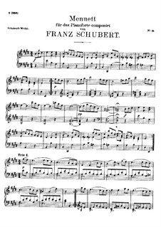 Menuett für Klavier in E-Dur, D.335: Für einen Interpreten by Franz Schubert