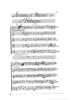 Ariane et Bacchus: Prolog by Marin Marais