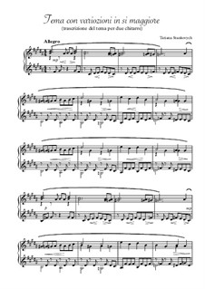 Theme with variations in B major: Theme with variations in B major by Stankovych Tatiana